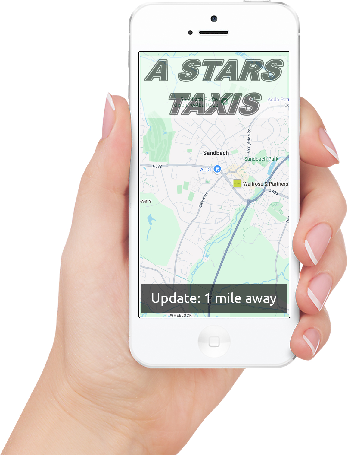 A Stars Taxis Sandbach, taxi tracking